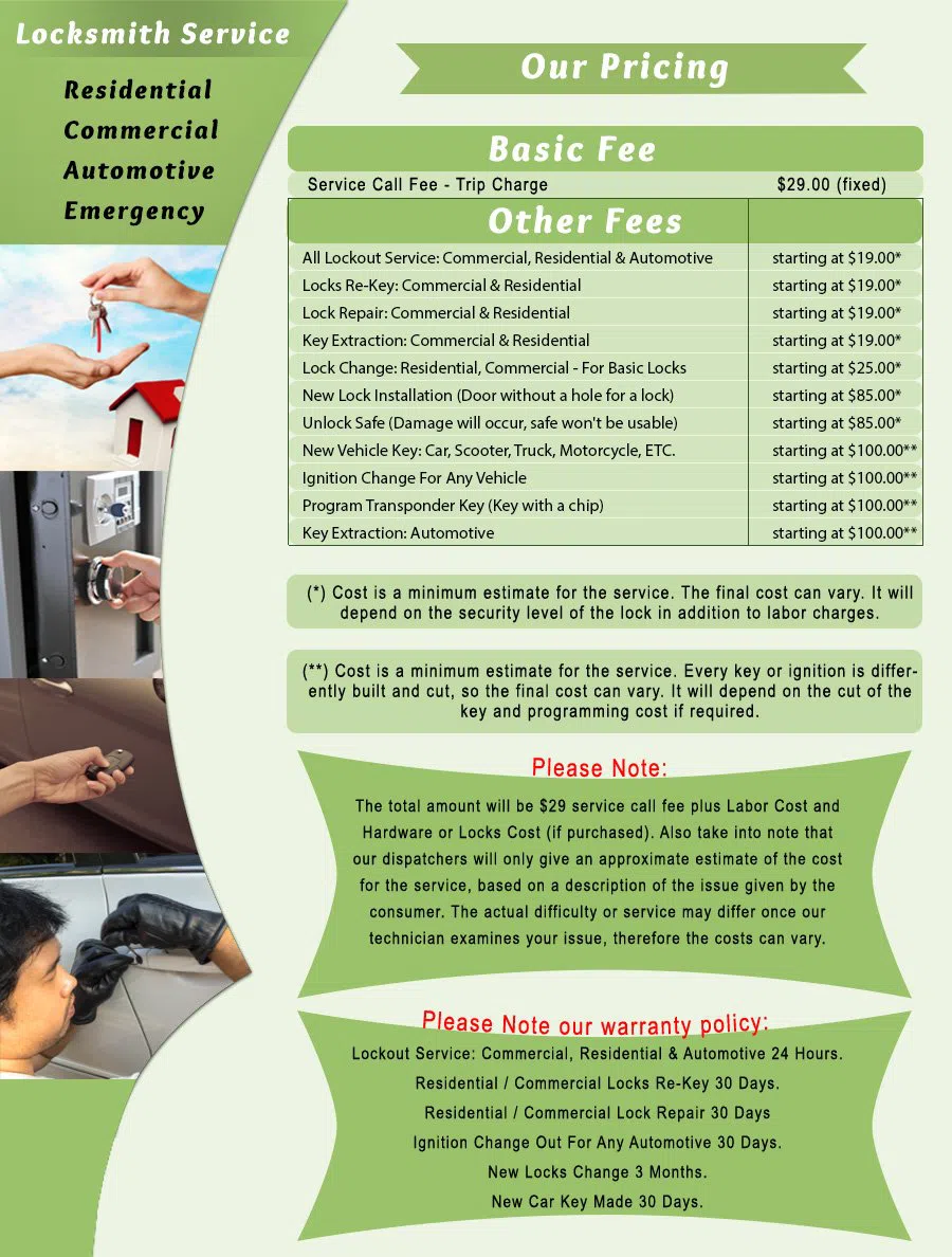Lodi Locksmith Store Lodi, NJ 973-864-3152 - price-list-c-22
